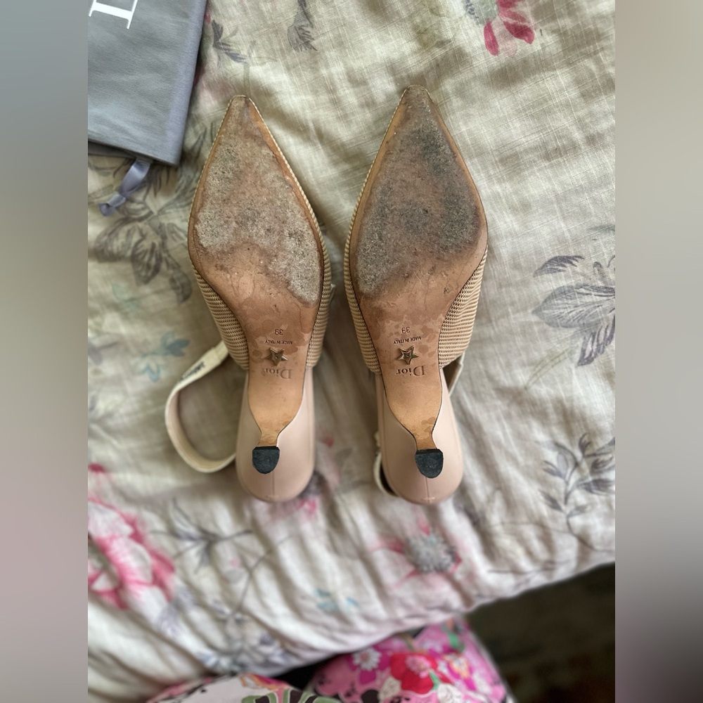 Dior ja’ slingback kitten heel (tan) - Picture 6 of 8